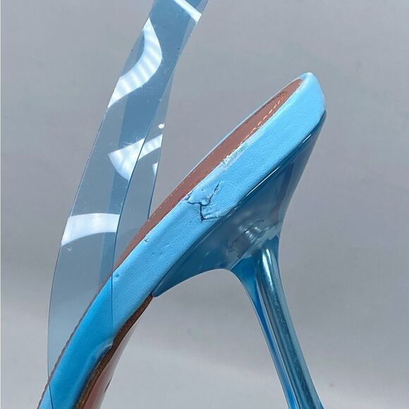 Amina Muaddi Begum Clear Crystal Slingback Pumps size 38 - Picture 10 of 14